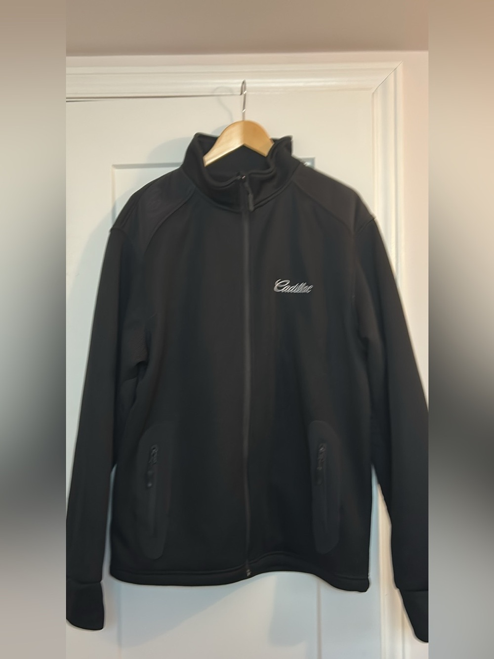 Cadillac branded knit Men's Black Full-Zip Jacket
